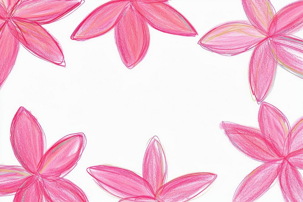 Pink flower border backgrounds pattern petal.