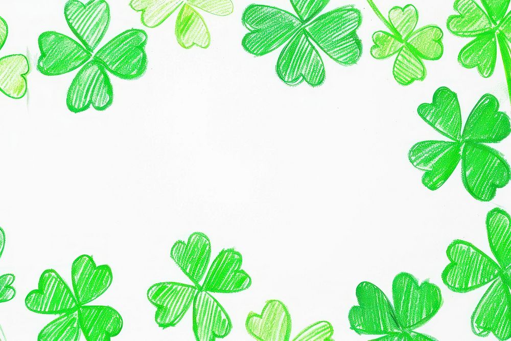Clover leaf border backgrounds pattern green.