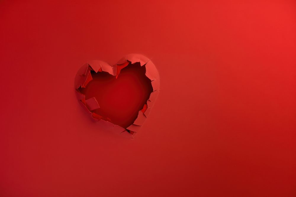 Heart torn paper shape backgrounds red astronomy.