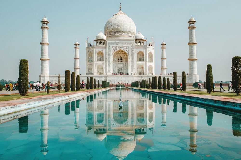 Taj Mahal in India architecture taj mahal landmark.
