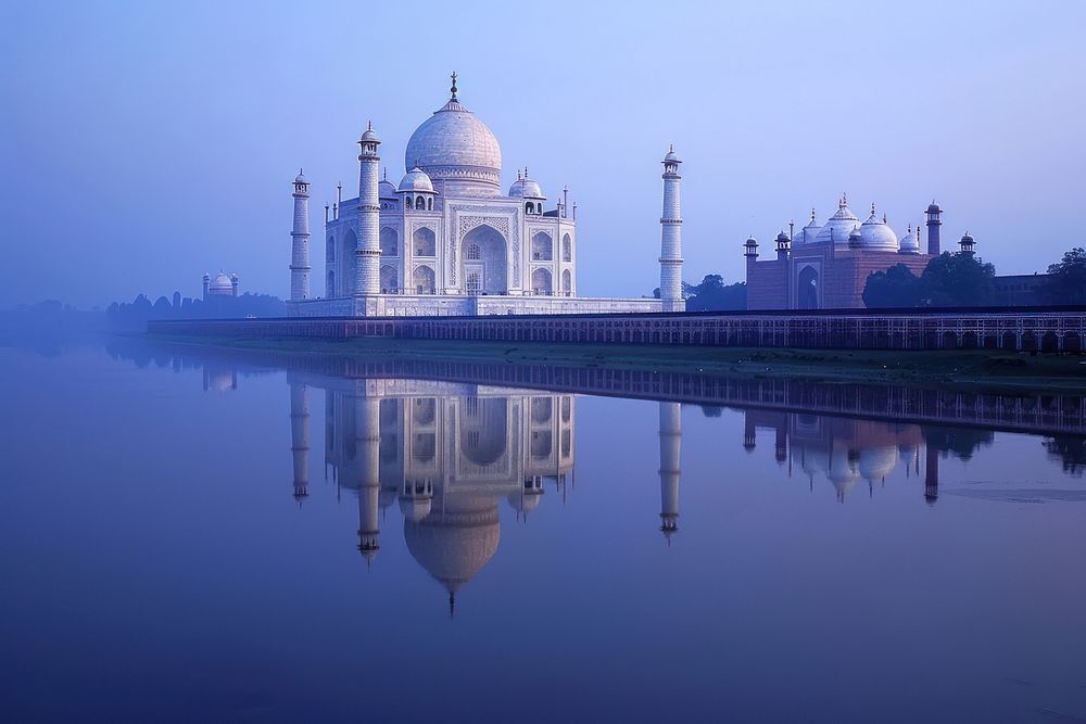 Taj Mahal in India taj mahal landmark outdoors.