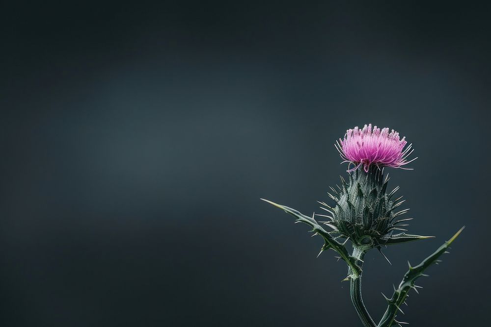 The spear thistle blossom flower plant.