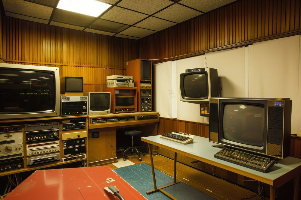 TV And Video Control Room electronics television furniture.