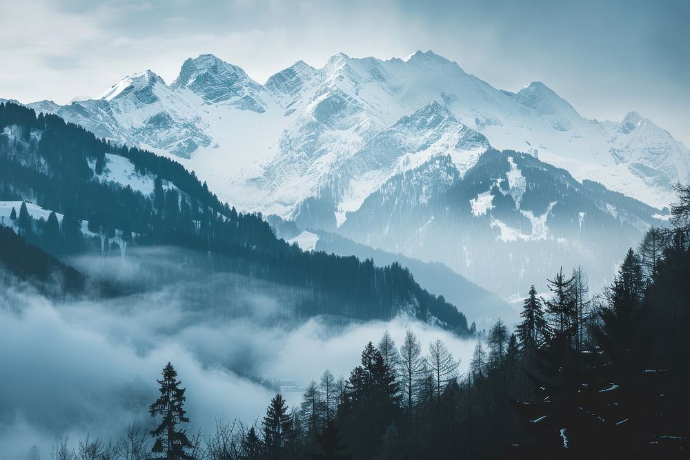 Alps mountain range nature landscape outdoors.