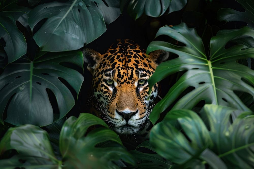 Animal in jungle vegetation rainforest outdoors.