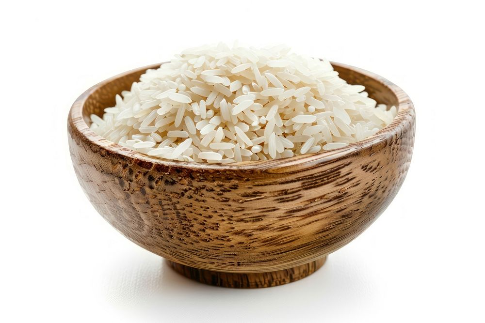 Bowl of rice produce grain food.