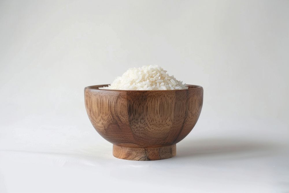 Bowl of rice produce grain food.