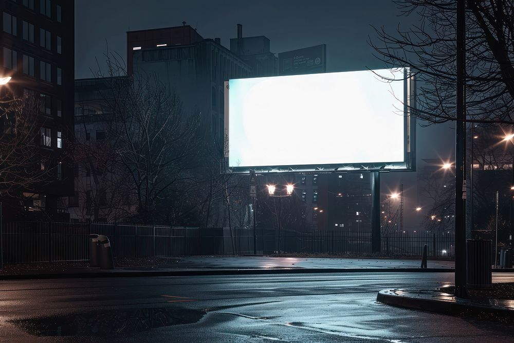 Blank billboard mockup advertisement.
