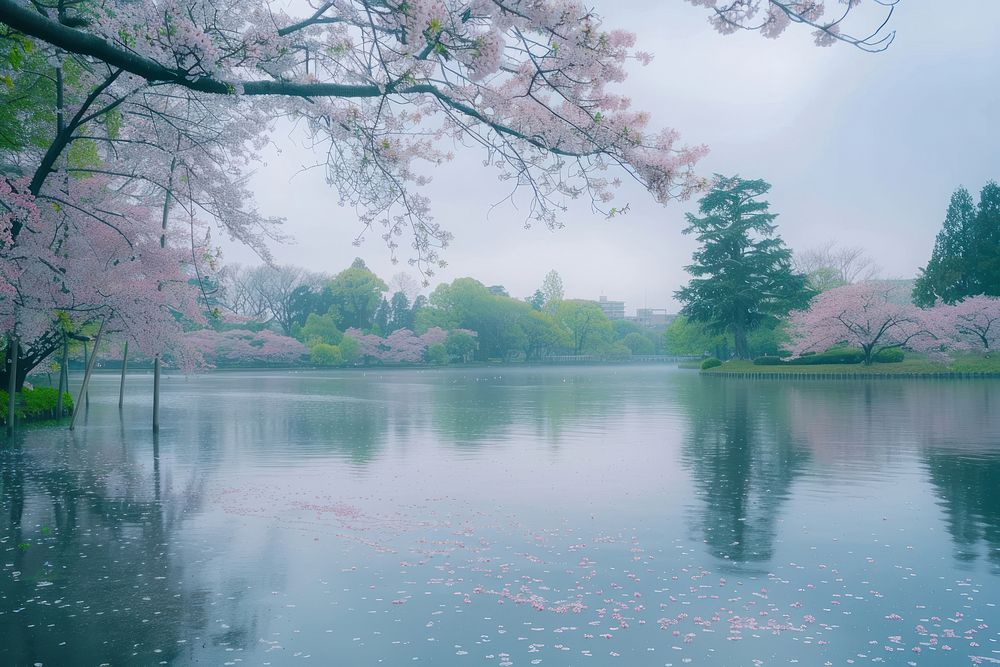 Cherry blossom trees in hirosaki park nature outdoors flower.
