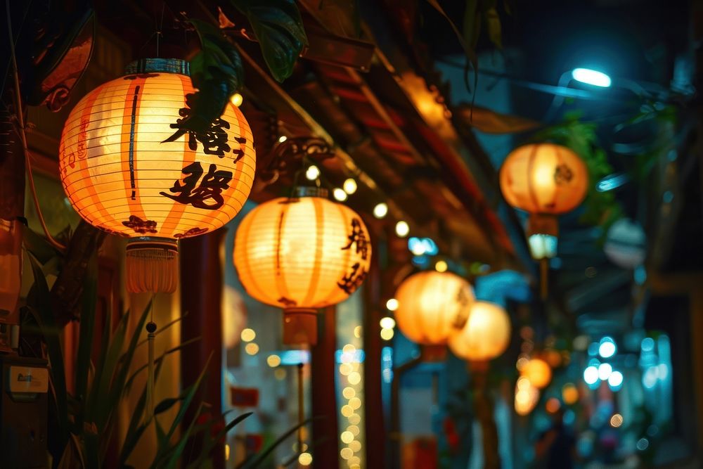 Chinese lantern in Phuket festival lamp chinese new year.