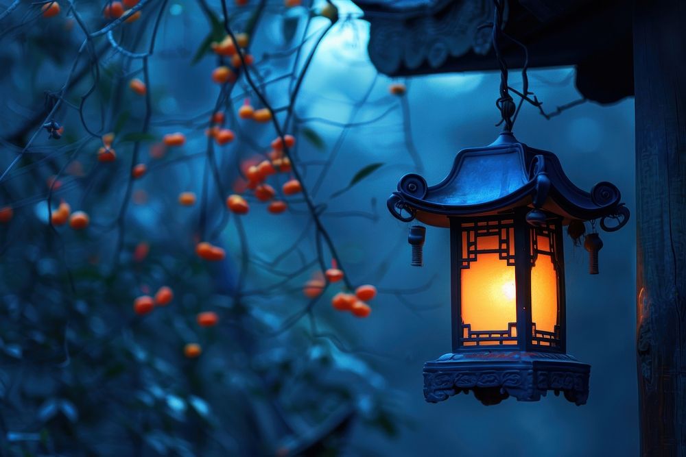 Chinese lantern lampshade lighting.
