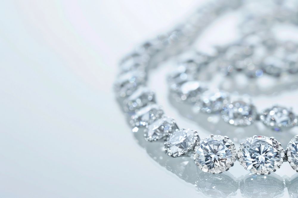 Diamond necklace gemstone jewelry white.