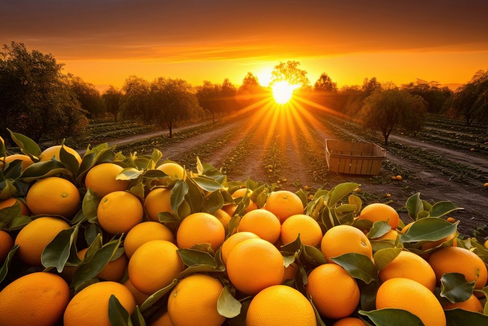Fresh organic orange farming countryside outdoors beverage.