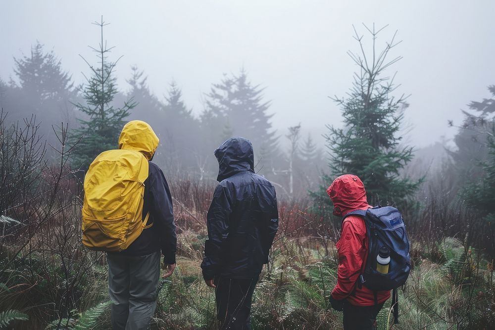 Friends traveling explorer backpacking sweatshirt clothing.