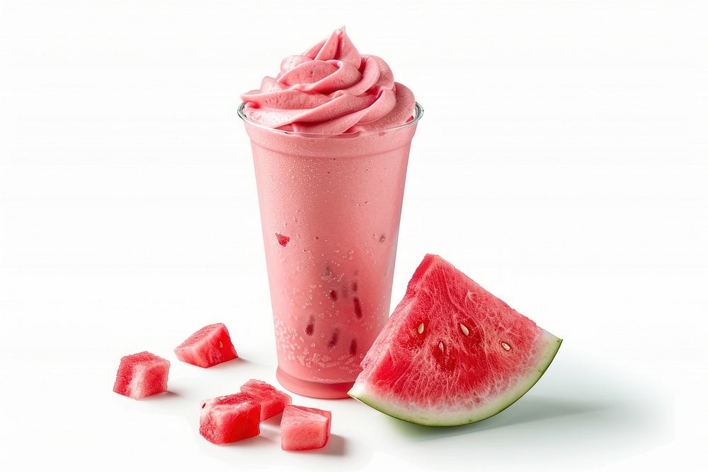 Healthy watermelon shake beverage smoothie produce.