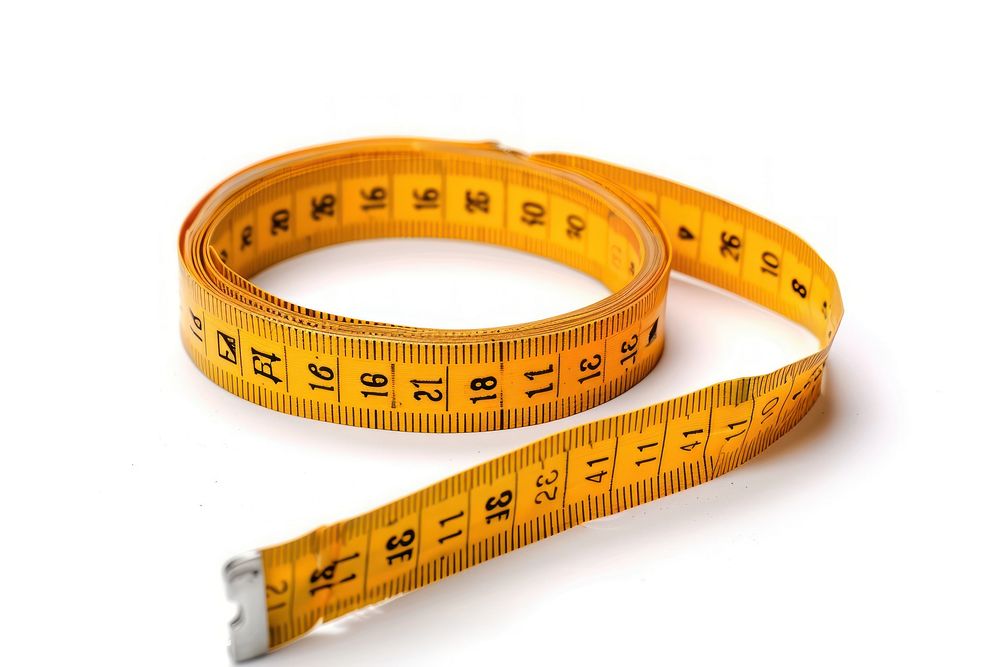 Measuring tape white background measurements accuracy.