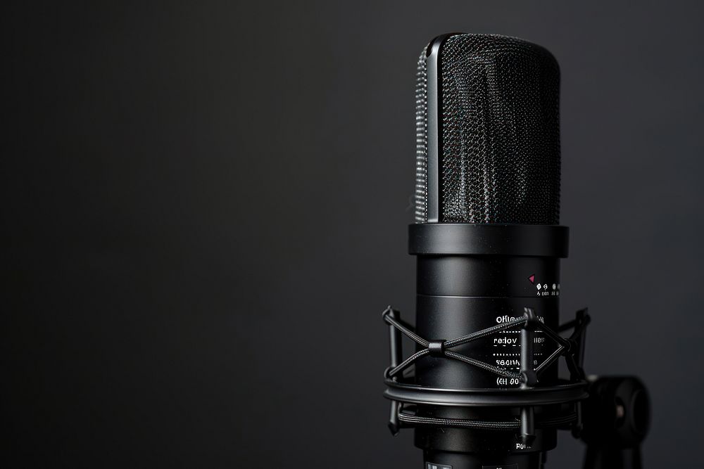 Mic audio equipment microphone broadcasting technology.