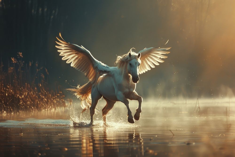 Pegasus flying recreation animal mammal.