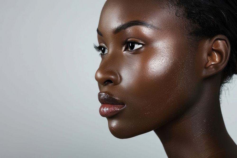 Portrait black beauty woman skin person female.