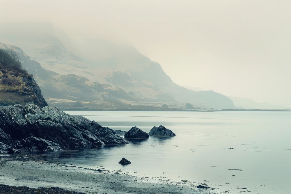 Scotland promontory landscape shoreline.