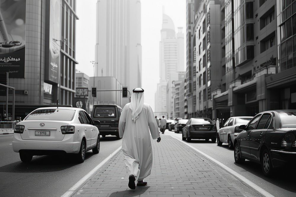 Street in Dubai transportation neighborhood automobile.
