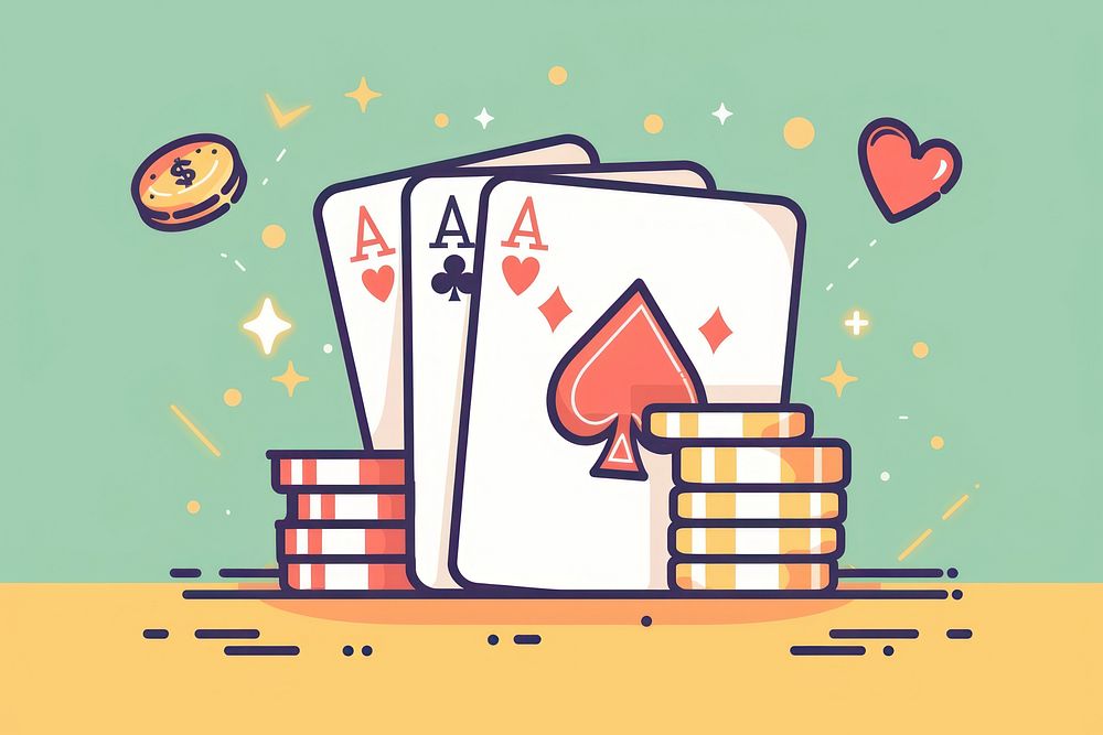 Poker flat illustration symbol.
