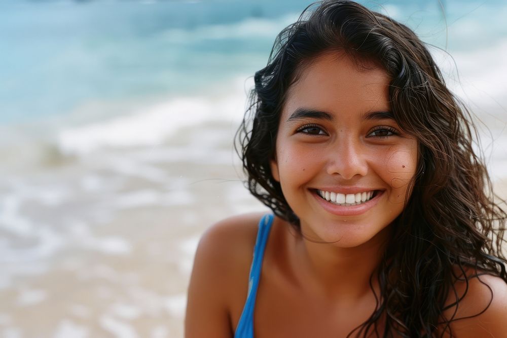 Portrait of beautiful Latin America young woman photography dimples person.