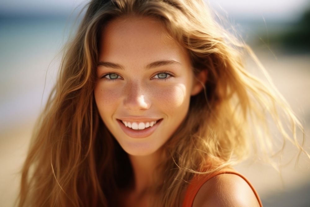 Portrait of beautiful young woman photography dimples person.