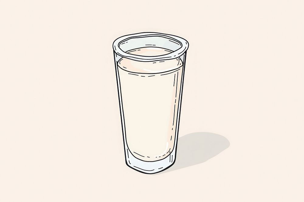 Soy milk illustration cylinder bottle shaker.