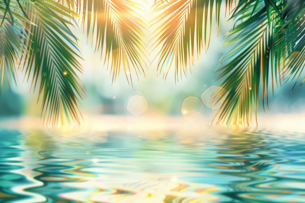 Tropical beach summer backgrounds reflection.