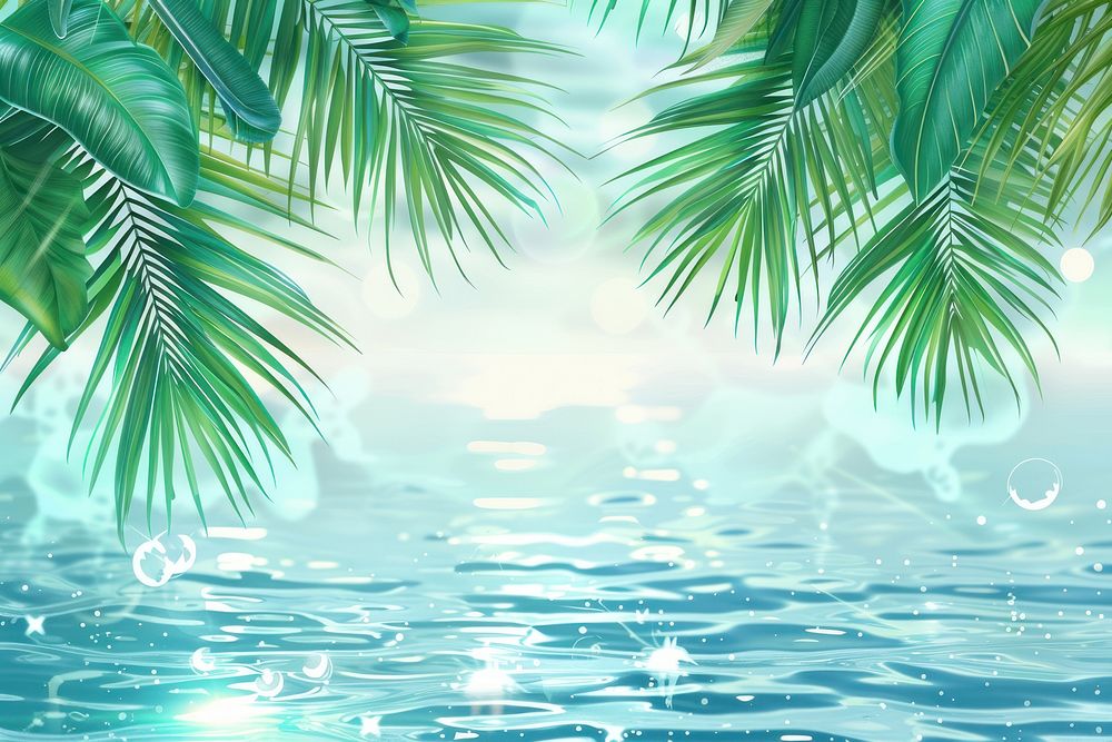 Tropical beach summer backgrounds reflection.