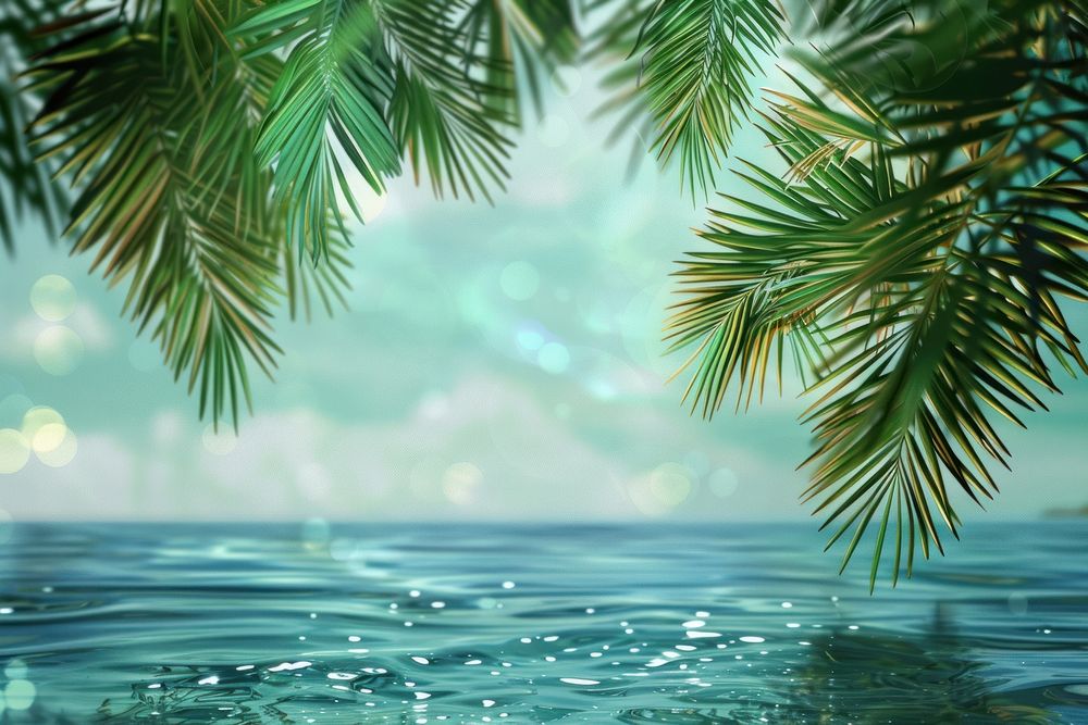 Tropical beach backgrounds reflection outdoors.