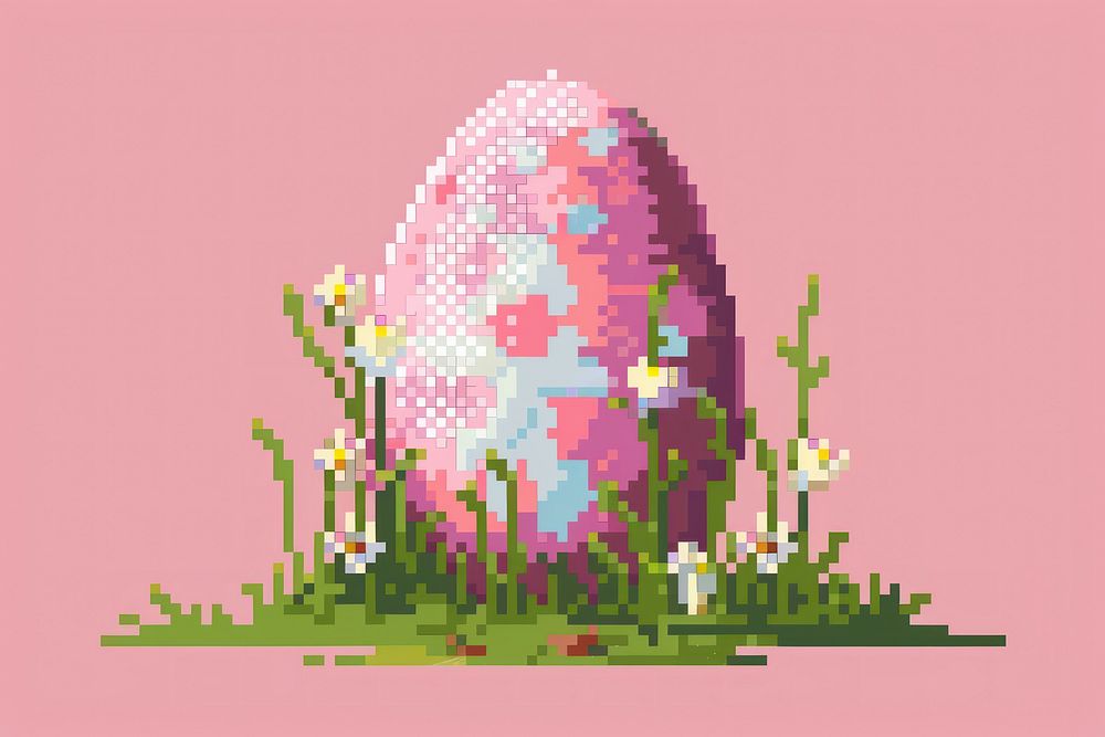Easter cut pixel person human food.