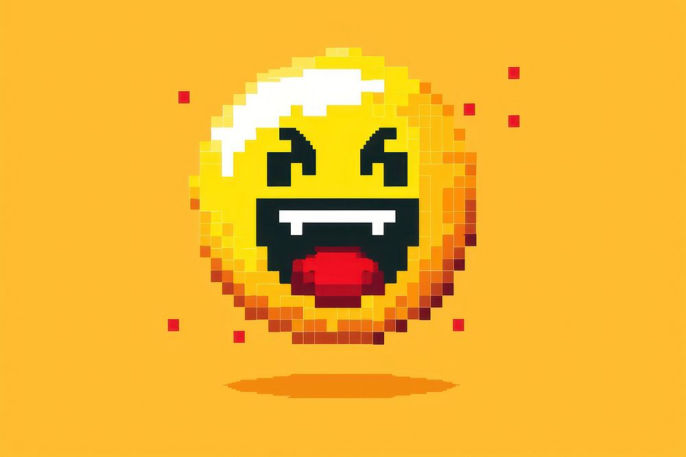 Emoji cut pixel person human face.