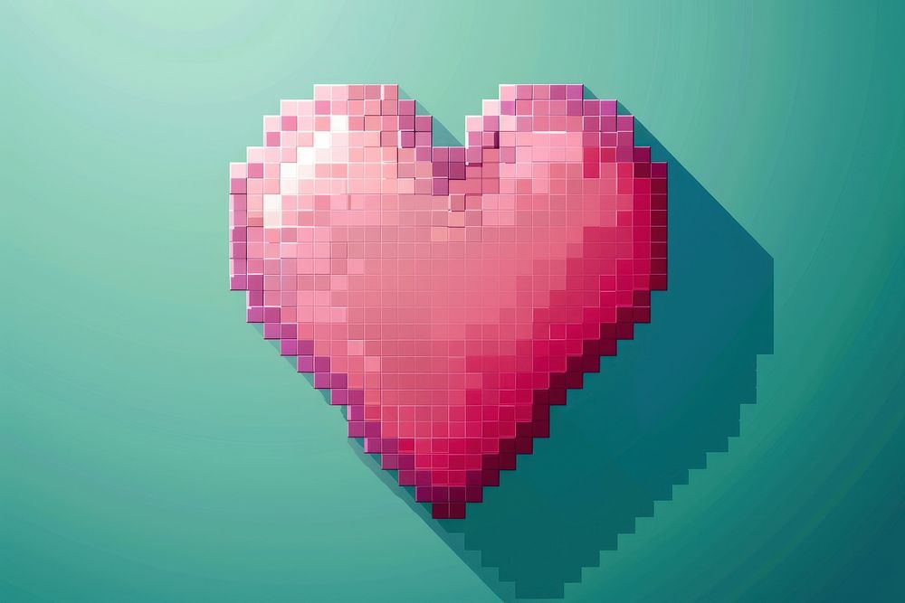 Emoji cut pixel heart symbol person.