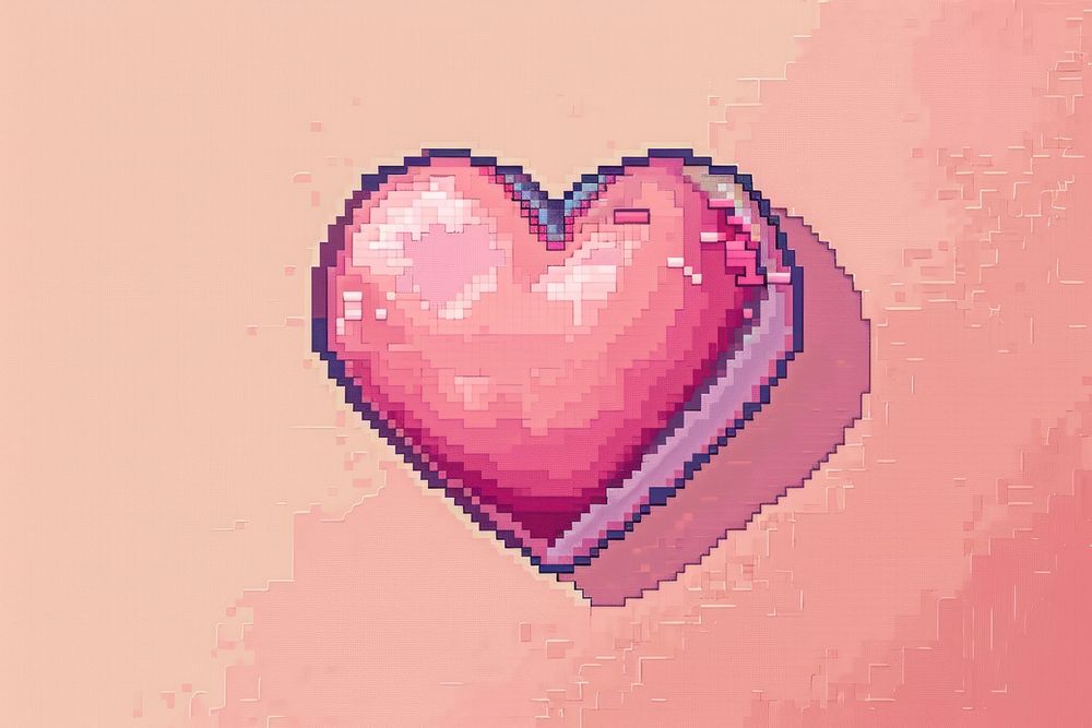 Emoji cut pixel heart person symbol.