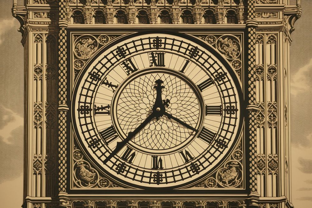Big Ben clock gate analog clock.
