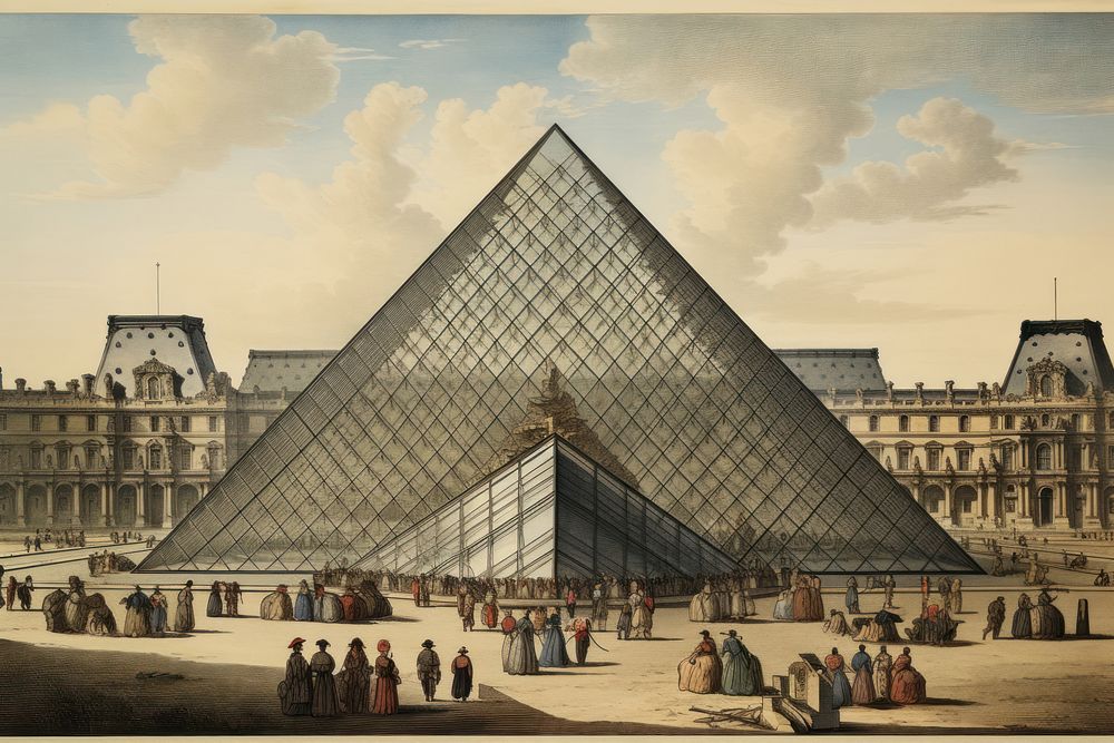 Louvre museum transportation architecture building.