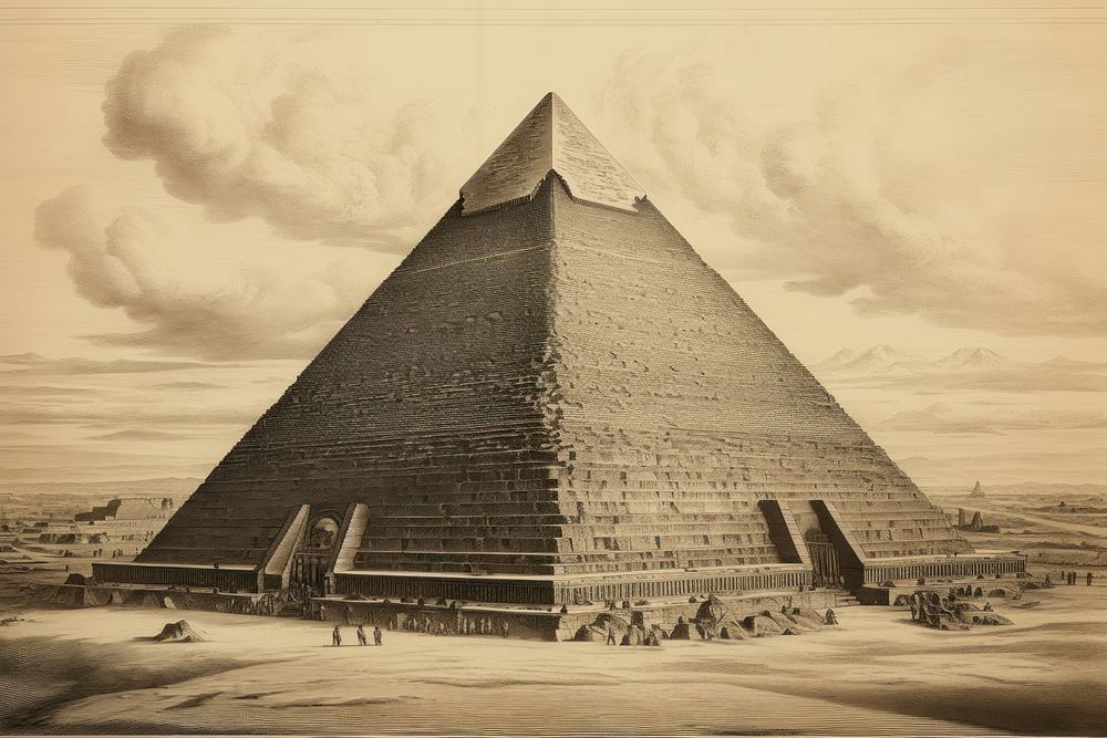Egypt pyramid architecture building landmark.