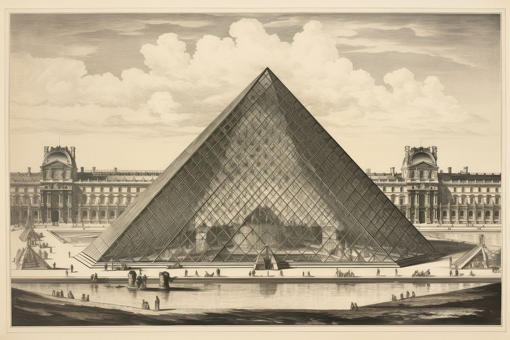 Louvre museum architecture building landmark.