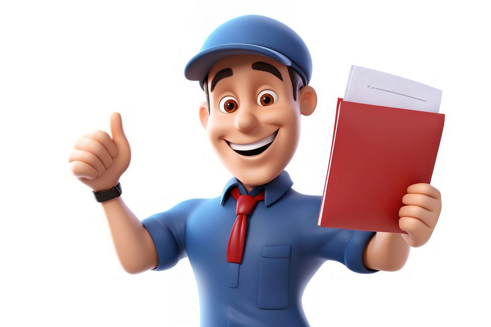 Delivery man holding documents accessories accessory person.
