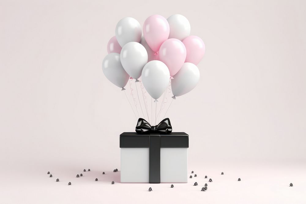 Pastel gift box balloon accessories accessory.