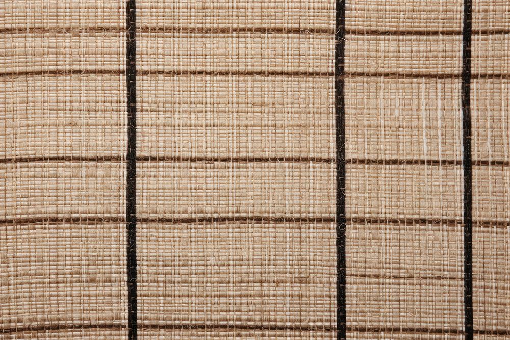 Grid pattern linen texture woven rug.