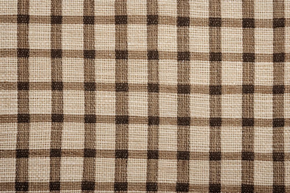 Grid pattern linen texture woven rug.
