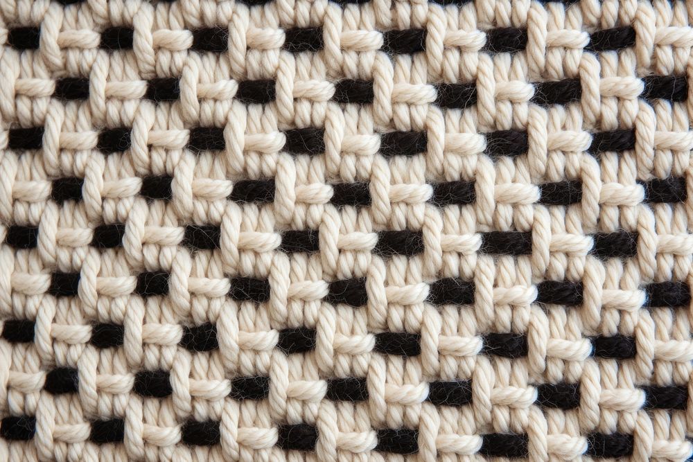 Checkered pattern knitted wool texture embroidery clothing.