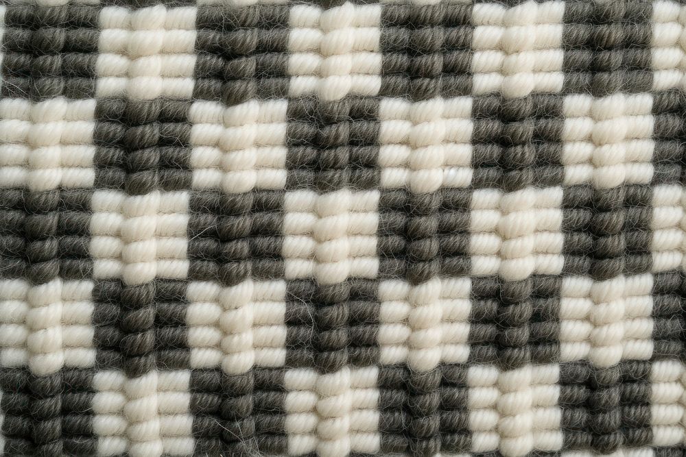 Checkered pattern knitted wool weaponry device woven.