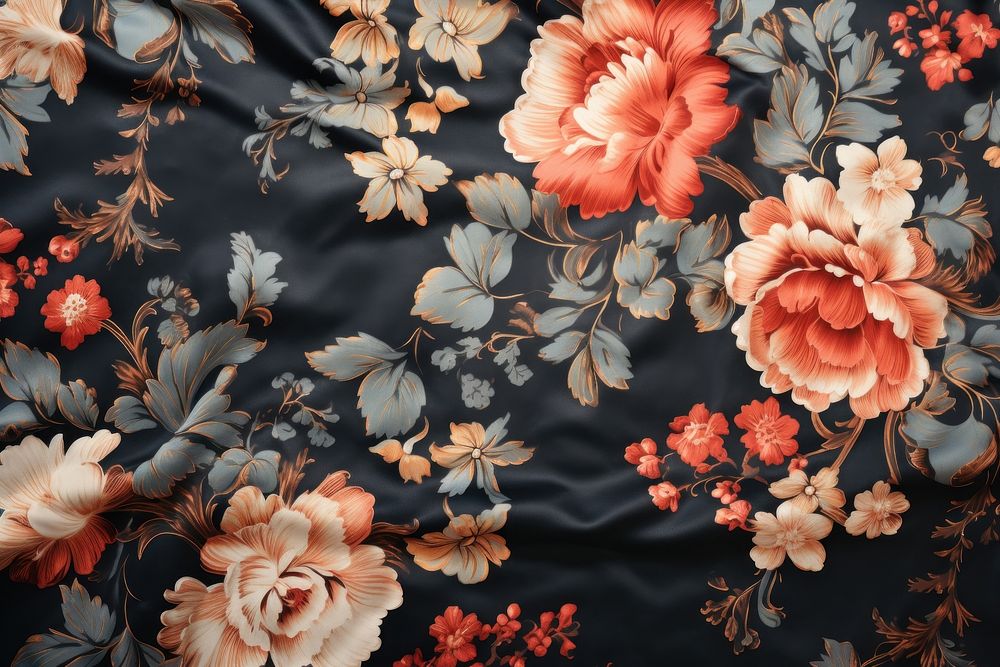 Floral pattern fabric texture backgrounds art fragility.