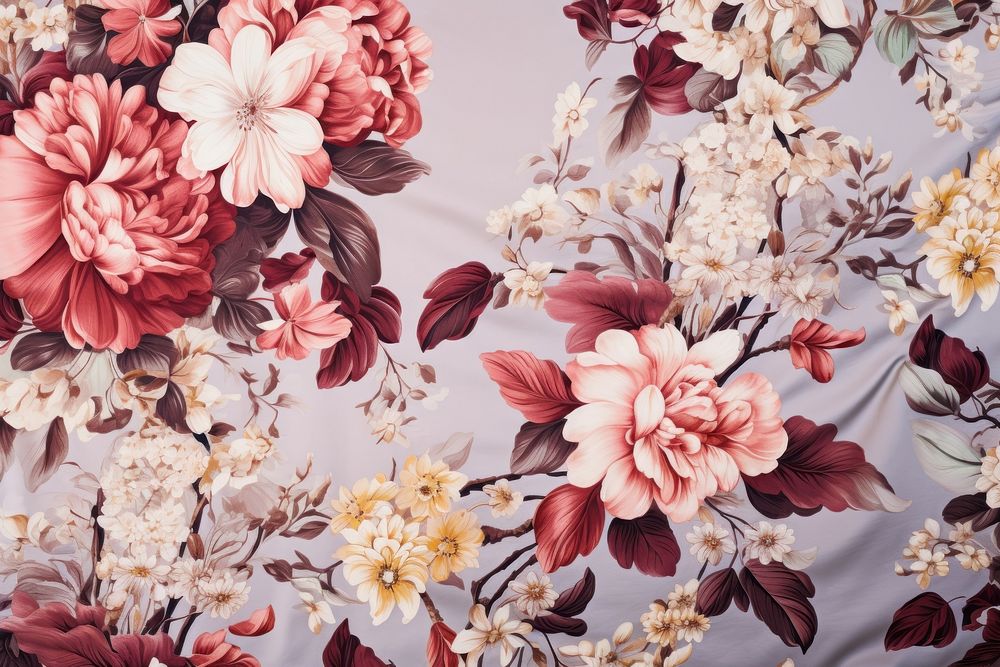 Floral pattern fabric texture backgrounds flower plant.