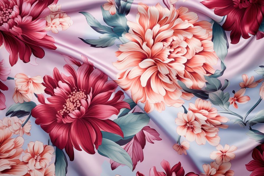Floral pattern fabric texture backgrounds flower dahlia.