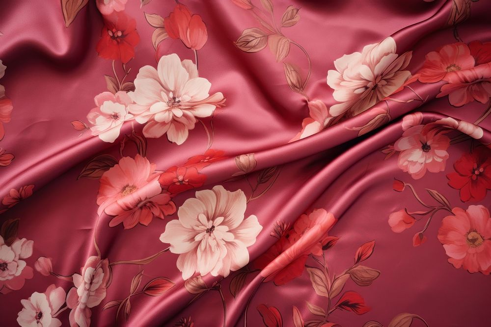 Flower pattern backgrounds satin silk.